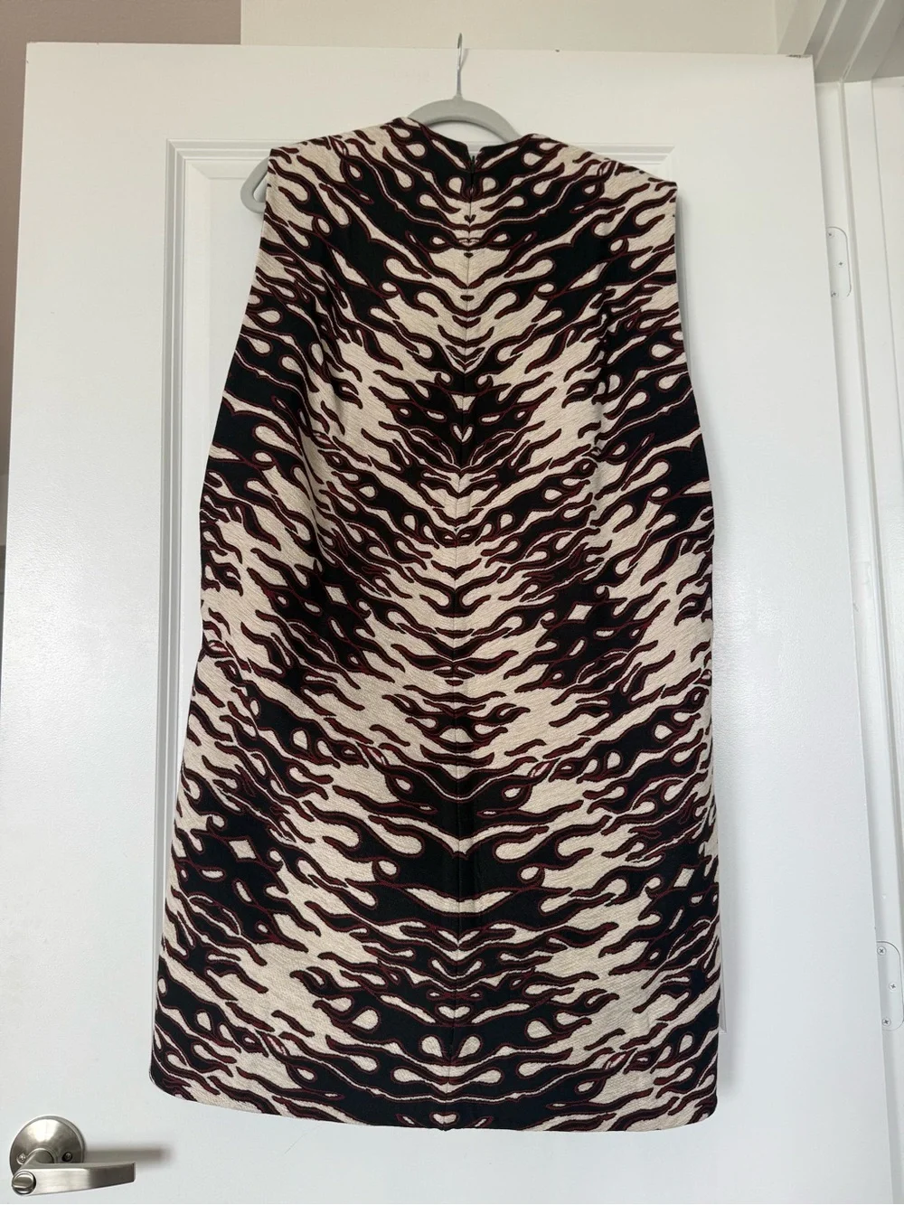 Tory Burch Round Neck Dress In Black/red Flame Chen M